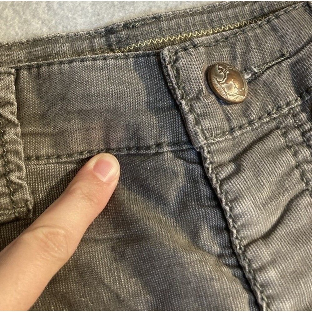 Stitch’s Platinum Denim Sz 33 Texas Gray Coderoy Flare Stretch Buffalo Country - Picture 5 of 13